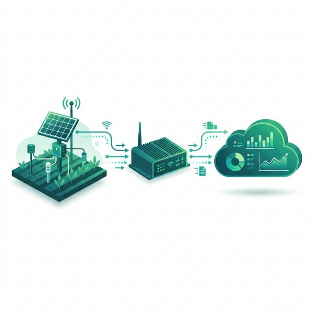 Sensor to edge to cloud data pipeline for precision agriculture